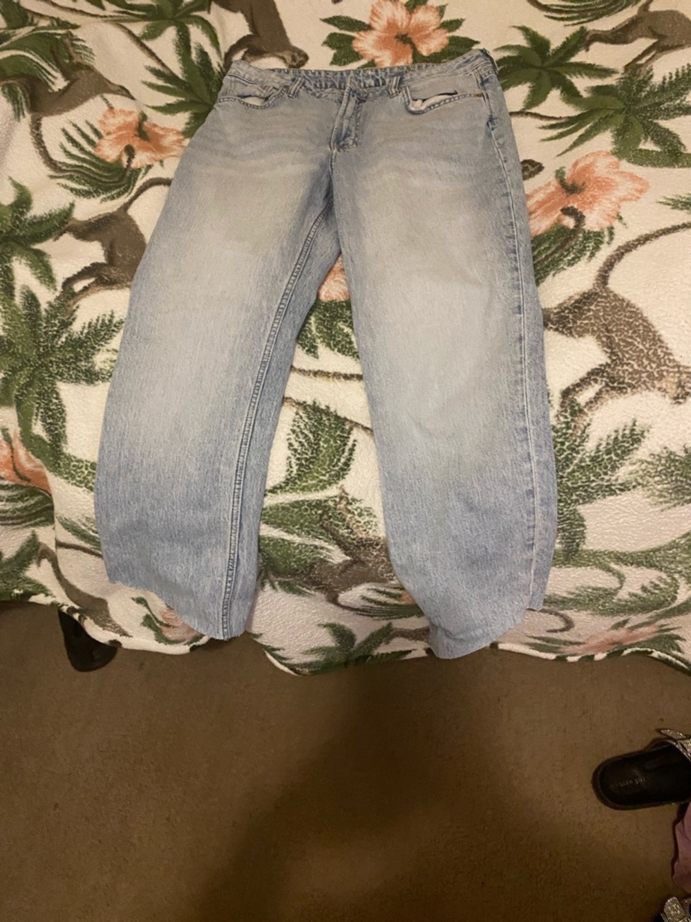 Boyfriend Jeans for Women - Light Blue Relaxed Fit